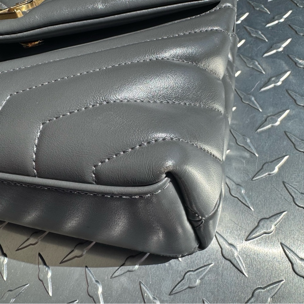 Saint Laurent LouLou Chain Bag Small in Grey GHW - Picture 4 of 10